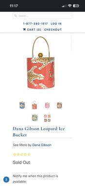 Dana Gibson Leopard Ice Bucket